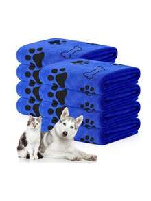 1pc Thickened Extra Large Microfiber Quick Dry Bath Towel, Soft Absorbent Bath Towel For Cats And Dogs - Multicolor - View 10