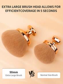 docolor Adorable Body Brush / Powder Brush / Tanning Brush, Creates A Flawless Finish For Effortless Application, Professional Body Tanning Tool That Ensures Even Application, Suitable For Liquid, Cream, And Powder Cosmetics. Seamless Blending Brush - Gold - View 6