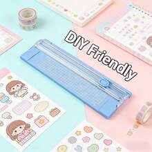 Dual-Direction A4 Paper Cutter, Small Manual Paper Trimmer, Multifunctional Office Paper Cutter, Portable Desktop Paper Cutter With Ruler, Random Style - A4 Paper Cutter - View 2