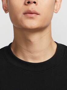Nike Premium Men's Crew Neck Thin Fleece Sports Letter Sweatshirt IB5450-010 - IB5450-010 - View 3