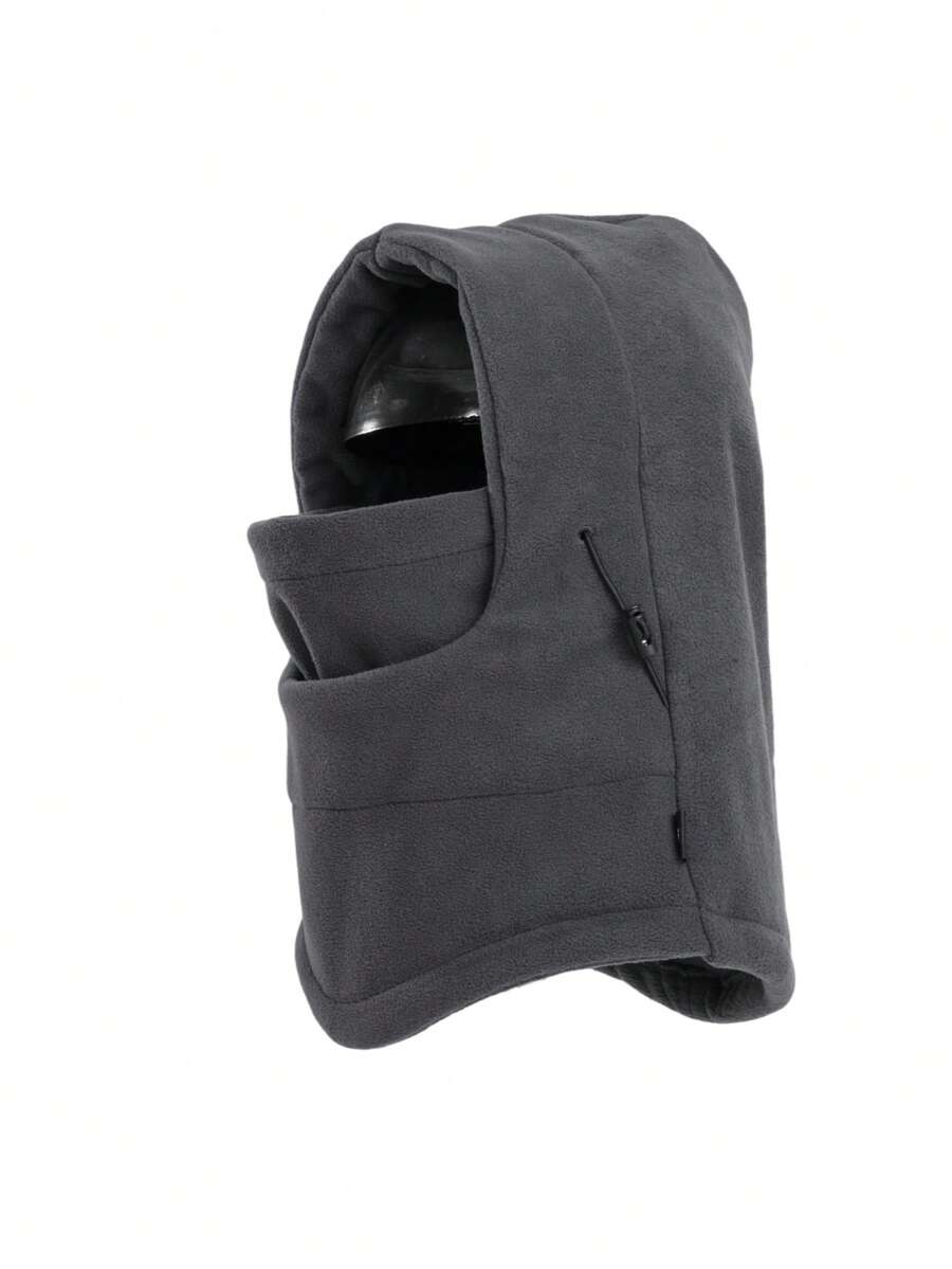 CAMEL CROWN Fleece Windproof Hat, Men Women Thermal Cycling Balaclava, Warm Wind-Resistant Full Face Cover Helmet Liner - Dark Grey - View 1