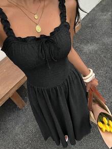 Women Long Dresses - 黑色 - 查看 1