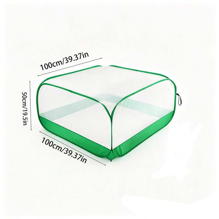 1pc Pop-Up Square Mesh Plant Protection Tent, Foldable Breathable Garden Plant Net Cover, Suitable For Potted Flowers, Vegetables, Fruits, Pest, Bird, Squirrel Protection - Square Plant Protector - View 6
