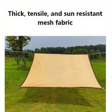 Plant Shade Nets, Outdoor Shade Nets, Shading Nets, Copper-Button Reinforced High-Density Shade Cloth, UV-Resistant, Suitable For Pavilions, Terraces And Greenhouses. - Yellow - View 3