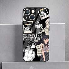 [Envío en 24h desde DE/FR/ES]Funda de teléfono de cristal Apple 17 16 15 Komi Can't Communicate 01 para iPhone 16 15 14 13 12 11, funda de teléfono estética premium, opción perfecta de regalo para vacaciones, carcasa protectora suave y absorbente de impactos, adecuada como regalo sorpresa de cumpleaños y festival para hombres y mujeres para iPhone - A - Ver 3