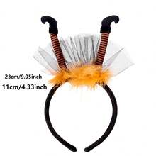 1pc Halloween Decorations Witch Headband Hair Band Costume Party Props Ghost Festival Party Decorations - A - View 5