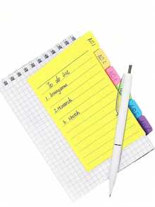 120pcs Promotional Index Sticky Notes Creative Colorful Divider Pages Memo Pads INS Style Marker Lines Notebook Back To School - A - View 2