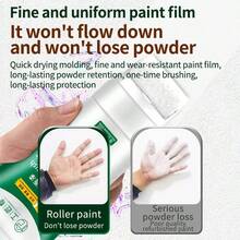 Wall Roller Paint, High Coverage Quick-Drying Water-Based Interior Wall Renovation Coating, Suitable For Old Wall Renovation, Graffiti Coverage, Mold Stain Removal, Yellowed Wall Repair, Home DIY - Upgraded Roller Paint - View 6