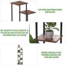 Furrific Mueble para Plantas y Soporte para Plantas de 8 Niveles, Maceteros para Interior y Exterior de Hierro Resistente, Estante Organizador de Espacio para Sala, Dormitorio, Oficina, Jardín - Multicolor - Ver 6