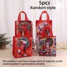 Christmas Non-Woven Fabric Gift Bag, Cartoon Snowman Party Gift Decoration Waterproof Bag, Suitable For Home Birthday Holiday Gift Decoration Packaging Bag - A - View 10