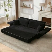Sofas & Couches - 黑色 + 軟墊 + 軟墊 + 雙人座 - 查看 7