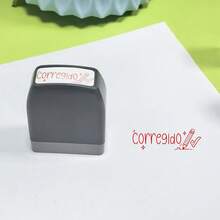 Office Supplies Grading Stamps, Spanish Language Daily Learning Outcome And Homework Evaluation Expressions, Grading Homework, Home Encouragement Scoring And Comment Stamps, Red Ink, Passed, Excellent, Qualified, Completed, Corrected And Other Assessment Stamps - Grey Case Small Spanish - View 3