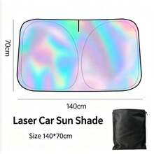 ️Foldable 210T Reflective Car Windshield Sun Shade UV‑Block Sun Visor Keep Vehicle Cool Universal Fit For Car SUV Truck Summer Accessory - Multiple Styles - View 12