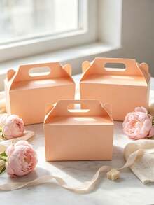 12/6PCS/Valentine's Day Triangular Gift Box, Easter Gift Box, Colorful Paper Candy, Snack, And Cake Gift Box, Suitable For Birthdays, Back-To-School, Wedding Party Favors, 6 X 3.5 X 3.5 Inches (Pastel). - Yellow - View 14