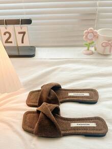 Women's Vintage Sandals Bowknot Slippers Weekend Evening Party Vacation Beach Summer Elegant Comfortable Sandals - Brown - View 1
