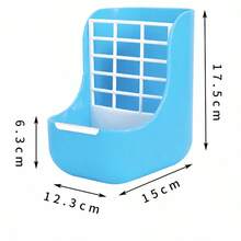 Soporte de Heno para Conejo + Tazón de Comida 2 en 1, Fijo para Evitar Volcamiento, Herramienta de Alimentación de Heno para Conejo, Suministros para Mascotas - D - Ver 4