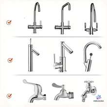 1/5 Pcs Kitchen Faucet Anti-Splash Shower Filter Extension Tube - Retractable Rotating Nozzle, Water-Saving Design & Durable Plastic For Washing Fruits/Vegetables - Multicolor - View 5