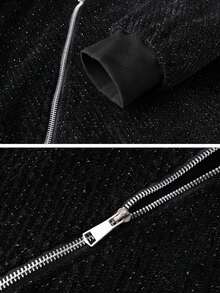 Men's Spring/Autumn Outdoor Hooded Jacket, Casual Fashion Minimalist Jacket - Black - View 4