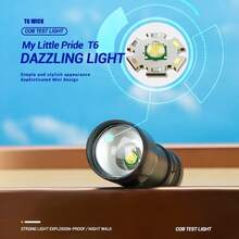 1PC Rechargeable 3 Brightness Modes Zoomable LED Flashlight With USB Charging Cable & Protective Storage Box - Portable Torch For Camping Patio Emergency Power Outage - Flashlight - View 8