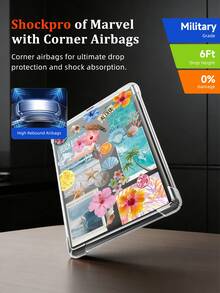 1pc Summer Ocean Element Pattern Transparent Anti-Drop Full Coverage Soft Silicone Protective Case Compatible With Kindle 11th Gen 2022/Kindle Paperwhite 12th Gen 2024/Kindle Colorsoft Signature Edition, Clara Colour/Bw/2E - Multicolor - View 6