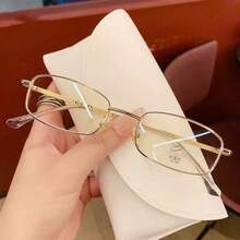 Vintage Personalized Metal Thin Frame Rectangular Glasses Frames Unisex Minimalist - Multiple Styles - View 4