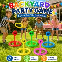 Color Recognition Ring Toss Game Outdoor Throwing Circle Toy Family Competitive Backyard Garden Interactive Educational Toy For Kids Birthday Gift Summer Holiday Outdoor Activity Party Present - Multicolor - View 5