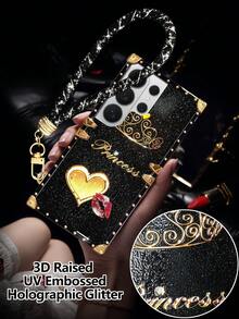 Multi-color Gold Foil Embossed Glitter + Wrist Strap