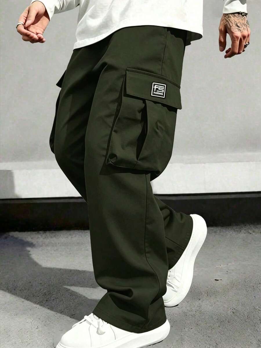 Men's Casual Summer Lightweight Cargo Pants Fashion Multi-Pocket Long Pants Sports Fall - Army Green - View 1