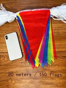 Bendera Segitiga Warna-warni - Cocok untuk Dekorasi Luar Ruangan, Upacara Wisuda, Oktoberfest, Dekorasi Pesta Kebun Musim Panas dan Natal - Model terbaru - View 10