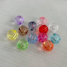 20顆透明壓克力南瓜穿孔珠，透明色南瓜散珠，DIY手鍊吊飾手工珠寶配件 - 彩色 - 查看 15