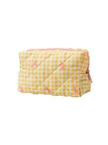 A Exquisite Checkered Bow Pattern Portable Pencil Case, Desktop Organizer Storage Bag, Stationery Storage Pencil Case, Back To School, First Day Of School - Multicolor - View 27