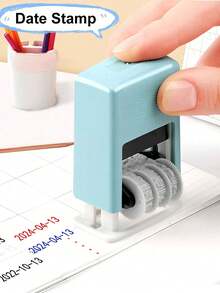 Small Adjustable Date Stamp, Manual Year/Month/Day Stamp, Automatic Ink-Absorbing Date Printer, Production Date Number Stamp, Roller Calendar Stamp, Reusable, Ink Not Included, Ink Sold Separately - Multiple Styles - View 9
