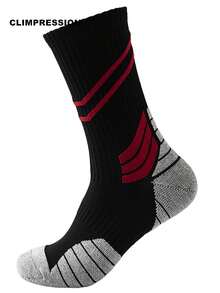 CLIMPRESSION Men's Athletic Crew Socks, Cushioned Sport Running Socks Breathable Non-Slip Training Hiking Socks - Orange - View 9