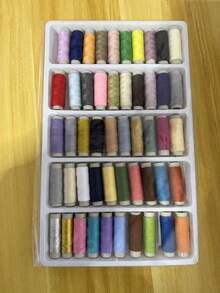 50pcs Multi-Color Sewing Thread Set, DIY Hand Sewing Thread For Clothing, Portable Home Sewing Kit, Each Roll - Set A - View 6
