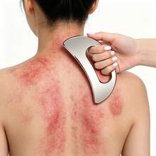 Stainless Steel Gua Sha Tool, Lymphatic Drainage Muscle Scraping Massager, Full Body Spa Massage Relaxation Device, Travel & Home Essential Unisex Massage Tool - View 7