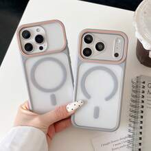 磁吸透明手機殼，適用於 iPhone 11 12 13 14 15 16 Pro Max 17 17 Pro Max - 灰色 - 查看 1
