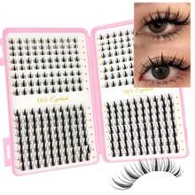 LIMEIKAI 320pcs Fairy Cluster C Curl Manga Lashes 8-16mm Fine Natural Lashes DIY Cluster False Eyelashes Easy To Wear Reusable For Daily Makeup - C - View 10
