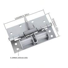4pcs Self-Closing Spring Hinges With Screws, 90 Degree Right Angle Positioning Hinges, Suitable For Cabinet And Wardrobe Doors, Wooden Doors, Outdoor Doors And Shed Doors - 4pcs - View 3