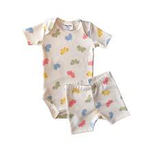 Kit 3 Conjuntos de Bebê Menina 3 body 3 Short Algodão - cores sortidas - Visão 9