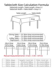 HXARTMIS 1pc Light Blue Gray Plaid Tassel Oval Tablecloth, Faux Linen Decorative Table Cover, Suitable For Dining Room Home Decor - Grey-blue - View 7