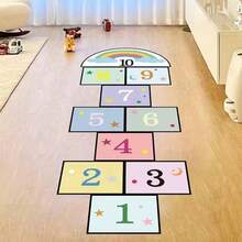1 Set Of Hopscotch Tiles, Puzzle Game Stickers, To Improve Hand-Eye Coordination. Suitable For Indoor Play. - Multicolor - View 3