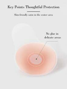 8pcs/Set Lift-Up Silicone Nipple Covers, All-Season Anti-Exposure Breast Pads For Wedding Dress, Anti-Nipple Protrusion Transparent Nipple Covers For Camisole - Pink - View 2