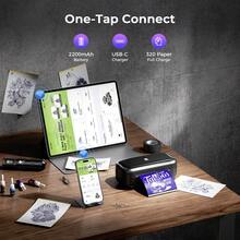 Phomemo TP31 Mini Tattoo Template Printer, Compact Tattoo Machine With 30 Sheets Of Transfer Paper, Suitable For Tattoo Enthusiasts/Beginners/Artists, For Entertainment, Gifts, DIY Creation, Easily Compatible With Smartphones And Tablets - Black - View 7