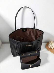 Women Bag Sets Plaid - Hitam - View 6