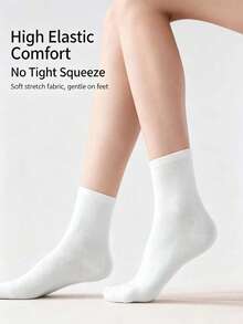 5 Pairs/10 Pairs/20 Pairs Disposable Socks, Black|White, Mid-Calf, 1 Bag Of 5 Pairs, Convenient For Travel, Business Trips And School, Unisex, All Season Wear, Breathable, Deodorizing And Sweat-Proof, Suitable For Sports - Pull-out Bag Style - View 9