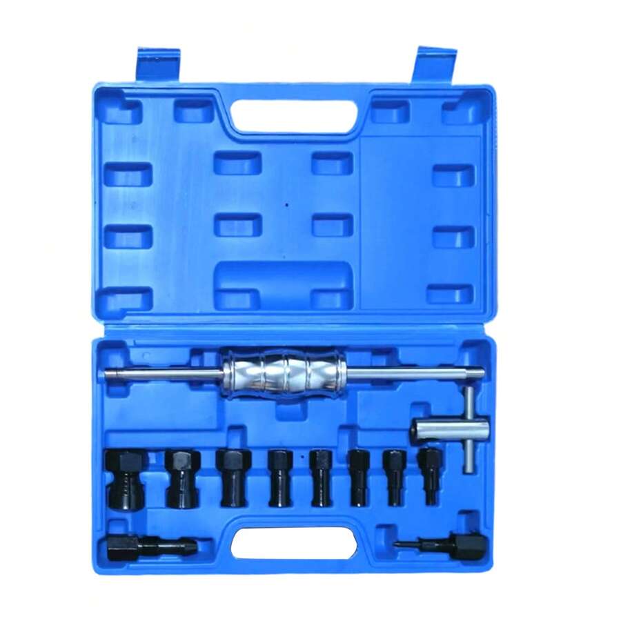 12Pcs Internal Blind Hole Bearing Puller Kit Slide Hammer Extractor With 8 Collets - Blue - View 1