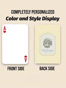 Custom Line Art Pet Playing Cards, Custom Sketch Portrait From Your Pet Photo, Personalized Names Text. Elegant Custom Poker Set, Unique Keepsake Gift For Pet Lovers, Suitable For Family Game Nights, Party Entertainment And Special Occasion Souvenirs - Multicolor - View 11