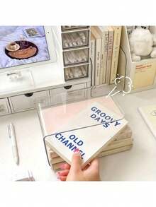 1/2/3pcs Acrylic Transparent Bookends, High Aesthetic, Multi-Compartment Design, Clear Visibility, Suitable For Desk Storage, File Organization, Study Room Decor, Office, School, Can Be Used As Christmas Gift, Back To School Season, School Opening Season - A - View 8