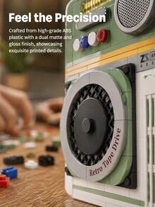535pcs Vintage Cassette Player Building Blocks, 80s Retro Radio Building Block Model, Collector-Grade Music Lover Building Blocks, Home Office Desktop Decor Building Blocks, Suitable For Collection And Indoor Decoration - Multicolor - View 3