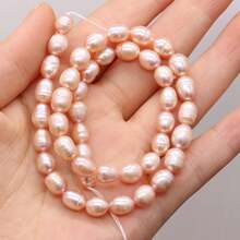 1 Strand 36cm Natural Freshwater Pearls Rice Oval Pearl Beads For Jewelry Making DIY Women Men Necklace Bracelets Handicrafts Accessories - Rice Pearl - View 20